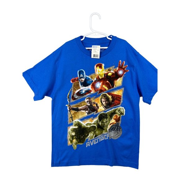Marvel Other - Marvel Avengers T-Shirt Boys Size XXL (18) Hulk, Capt Amer, Ironman NWT